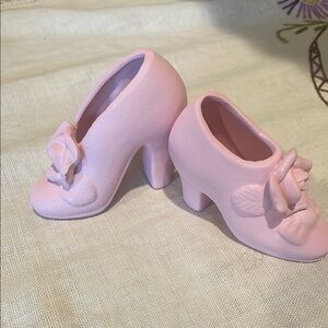 Miniature  Pink Shoes with Floral Detail home decor